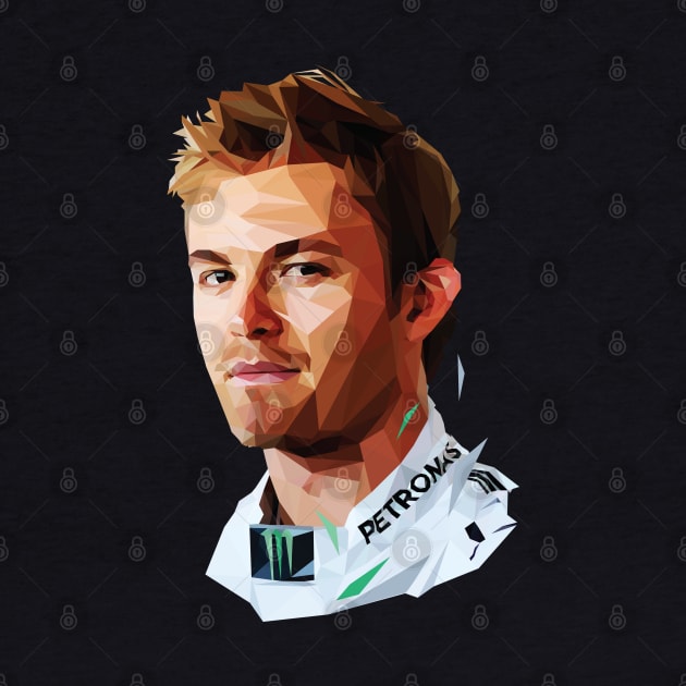 Nico Rosberg Low Poly by pxl_g